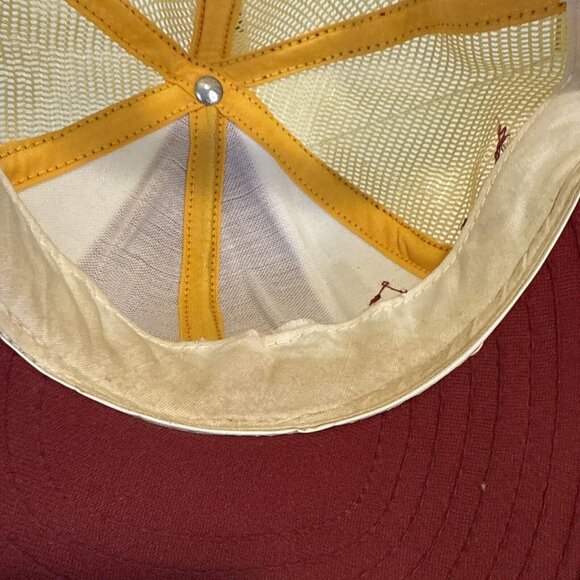 Vintage 80s Washington Redskins NFL Trucker Hat Adult Made In USA Lucky Stripe - Picture 12 of 16